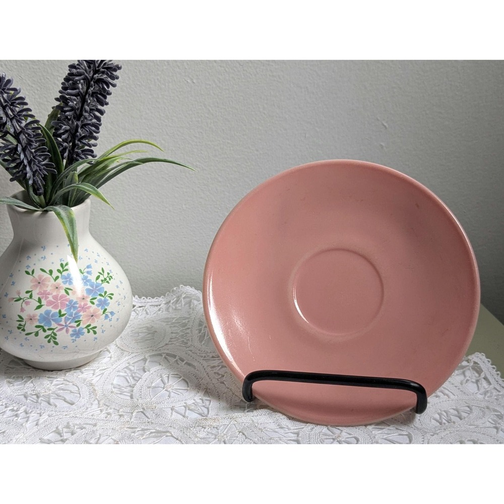 Vintage Pink Lustreware Saucer | Iridescent Pink Tea Saucer